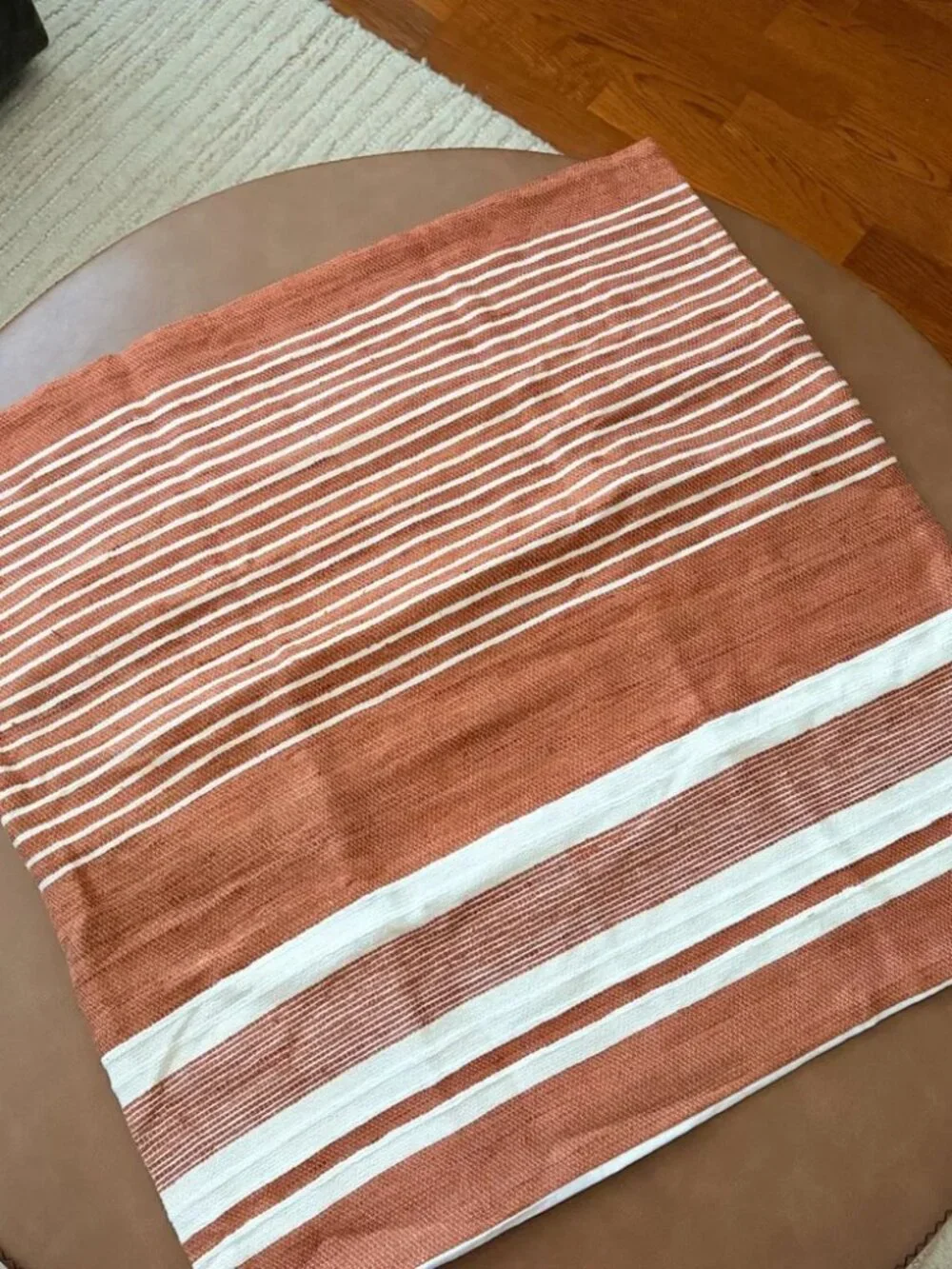 West Elm Orange Striped Pillow Cover - 24x24
